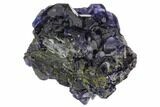Purple Fluorite Crystals on Druzy Quartz - China #125320-2
